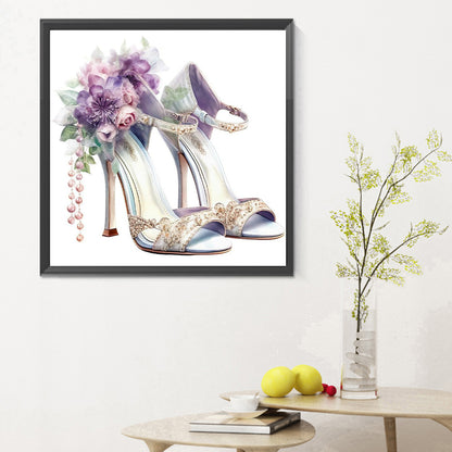 Flower High Heels - Full Round Drill Diamond Painting 30*30CM