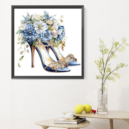Flower High Heels - Full Round Drill Diamond Painting 30*30CM