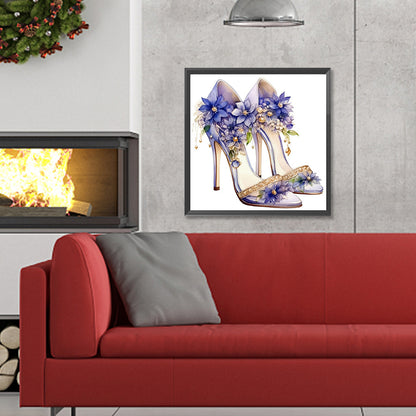 Flower High Heels - Full Round Drill Diamond Painting 30*30CM