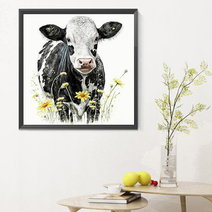 Dairy Cow - Full Round Drill Diamond Painting 30*30CM