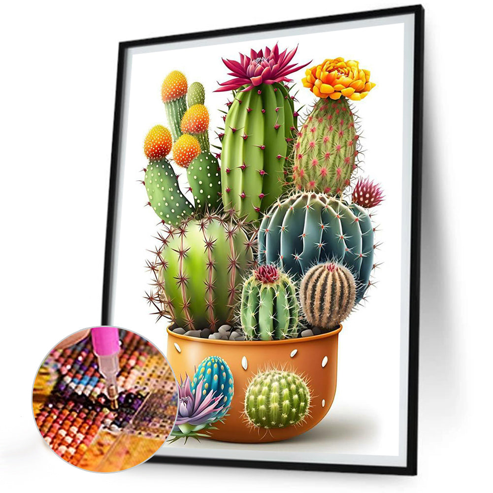Cactus - Full Round Drill Diamond Painting 30*40CM