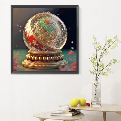 Christmas Rose Crystal Ball - Full Round Drill Diamond Painting 30*30CM