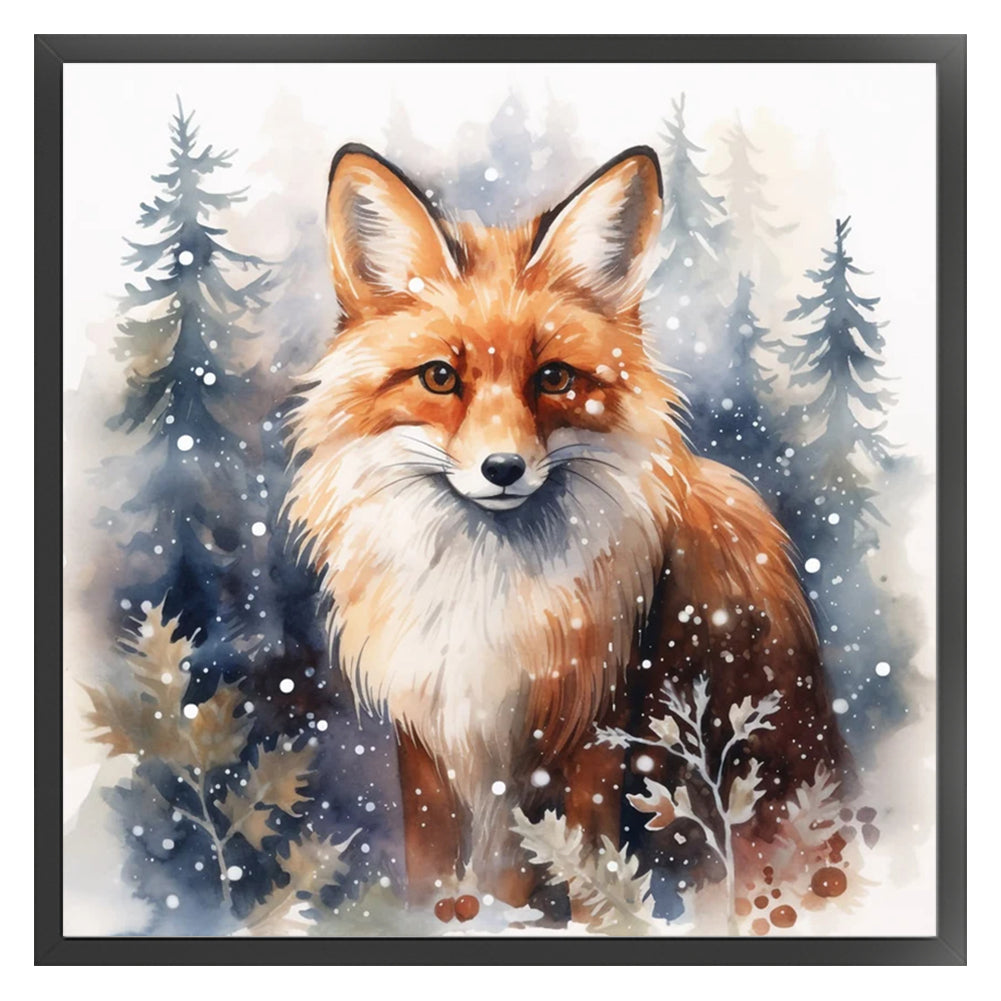 Fox In Winter - 11CT Stamped Cross Stitch 50*50CM(Spring)