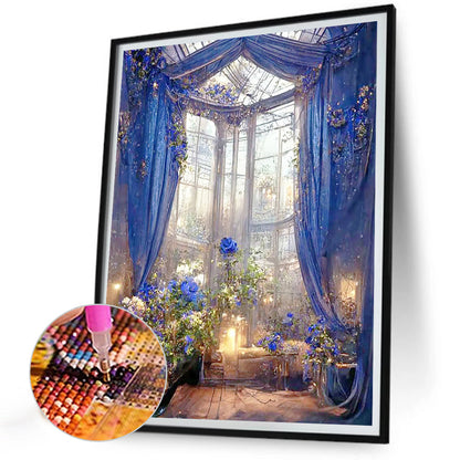 Flower Reception Room - Full Round Drill Diamond Painting 30*40CM