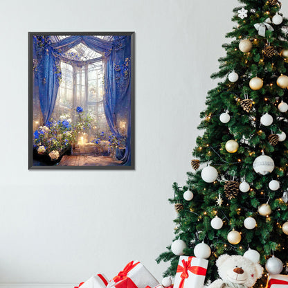 Flower Reception Room - Full Round Drill Diamond Painting 30*40CM