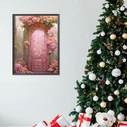 Flower Door - Full Round Drill Diamond Painting 30*40CM