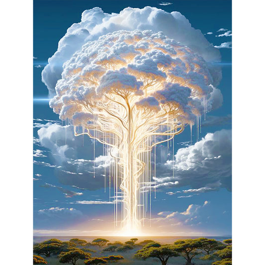 Tree Of Clouds - Full Round Drill Diamond Painting 30*40CM