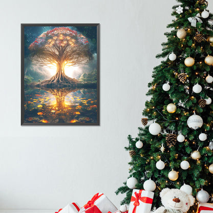 Flower Tree - Full Round Drill Diamond Painting 30*40CM