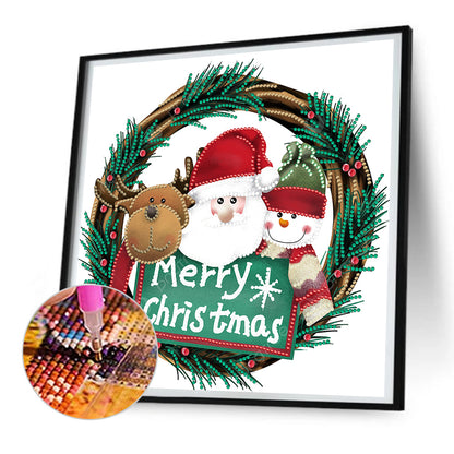 Christmas Wreath - Special Shaped Drill Diamond Painting 30*30CM