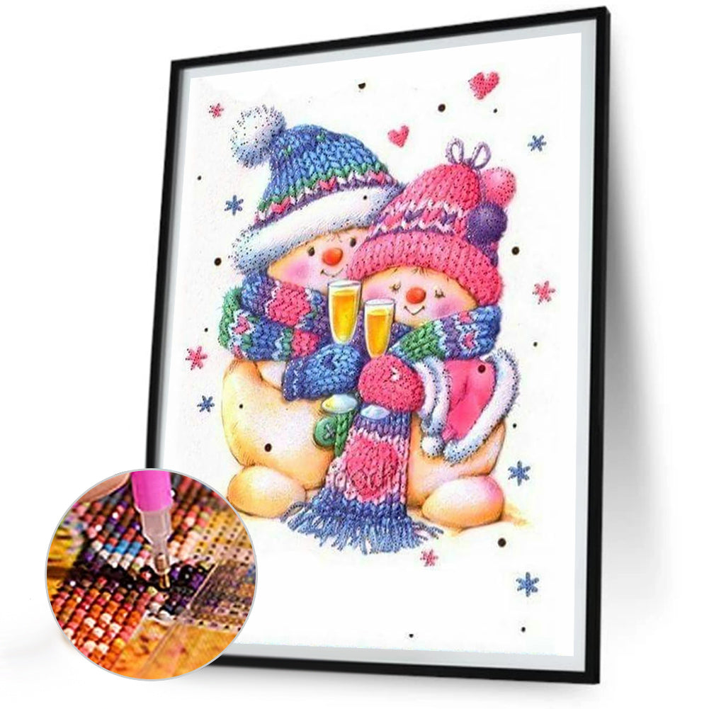 Woolen Bear - Full Round Drill Diamond Painting 30*40CM