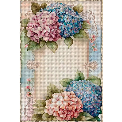 Vintage Poster - Hydrangea - 11CT Stamped Cross Stitch 40*60CM