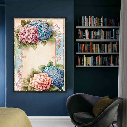 Vintage Poster - Hydrangea - 11CT Stamped Cross Stitch 40*60CM