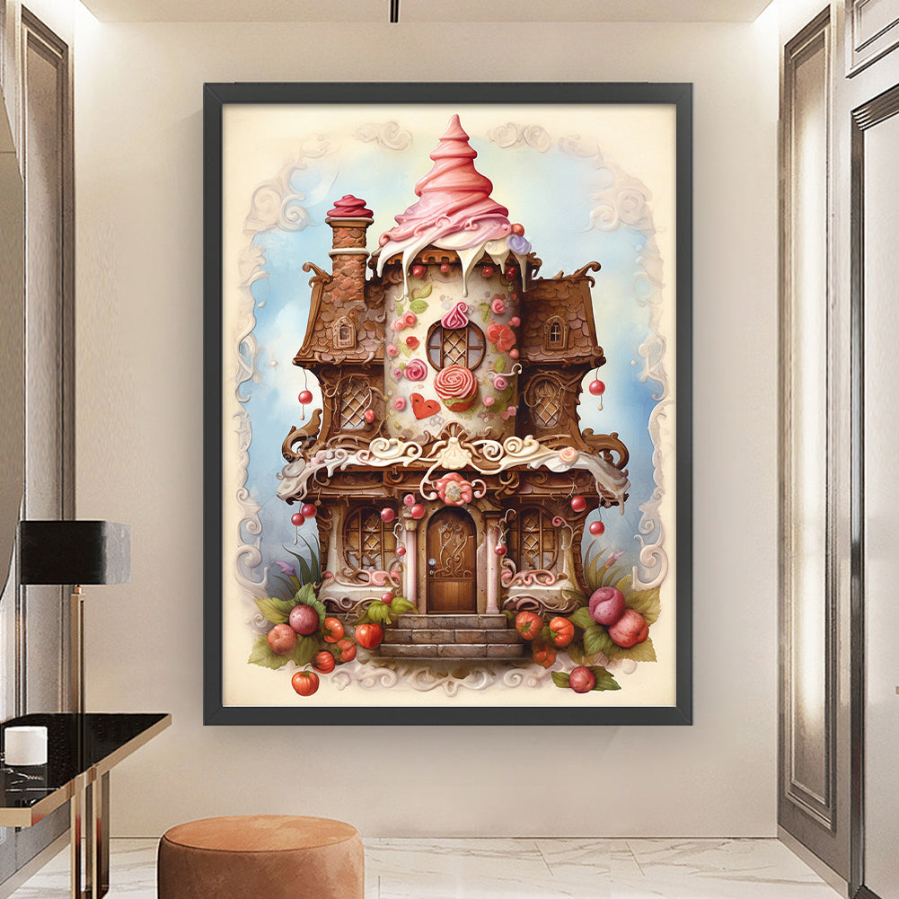 Cake House - 11CT Stamped Cross Stitch 50*65CM