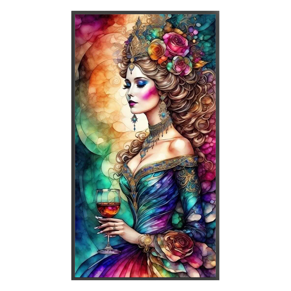 Lady - 11CT Stamped Cross Stitch 50*90CM