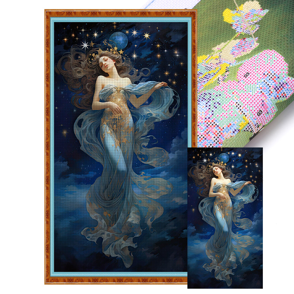 Star Goddess - 11CT Stamped Cross Stitch 50*90CM