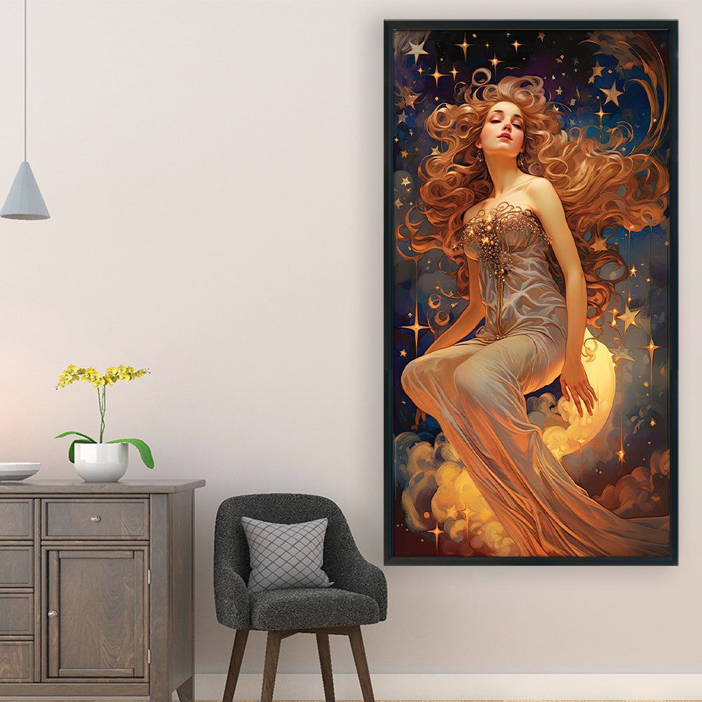 Star Goddess - 11CT Stamped Cross Stitch 50*90CM