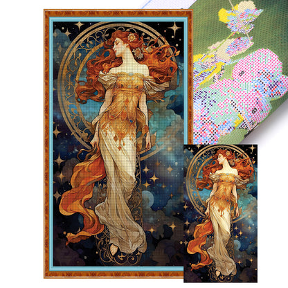 Star Goddess - 11CT Stamped Cross Stitch 50*90CM