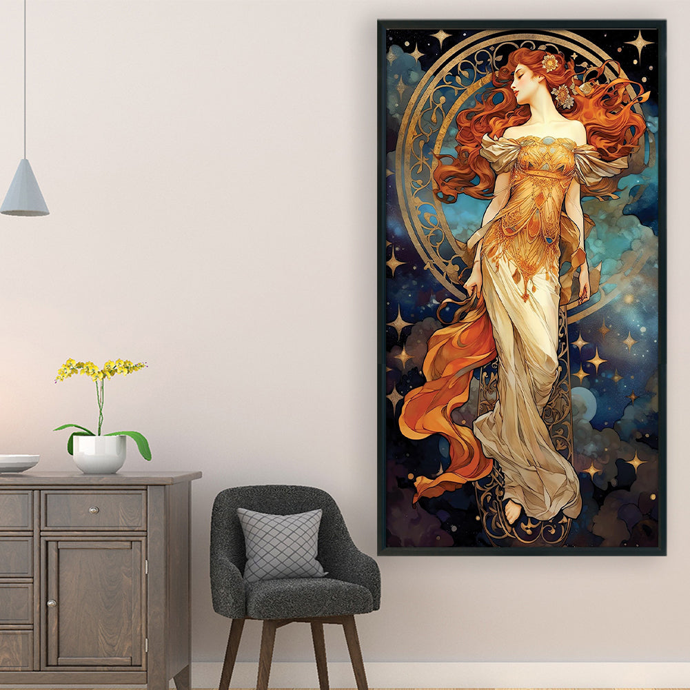 Star Goddess - 11CT Stamped Cross Stitch 50*90CM