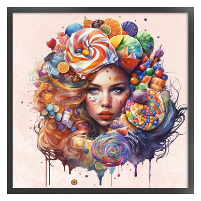 Candy Girl - 11CT Stamped Cross Stitch 60*60CM