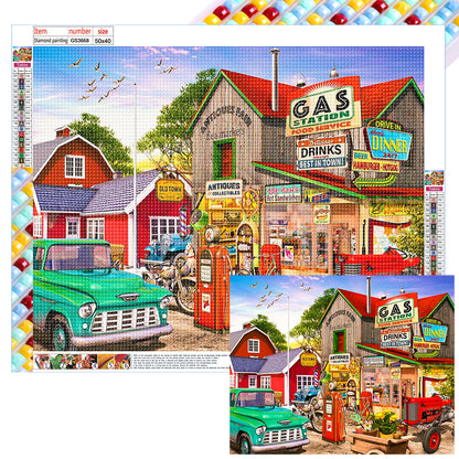 Houses Street - Full Square Drill Diamond Painting 50*40CM