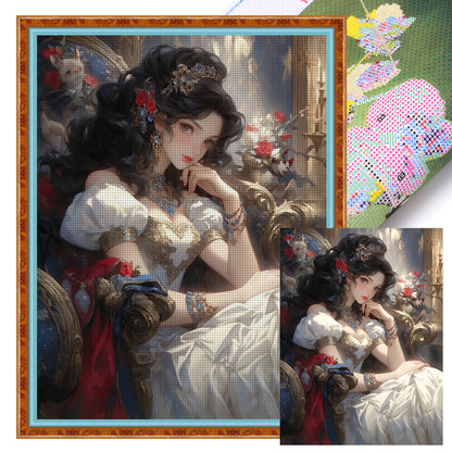 Classical Girl - 11CT Stamped Cross Stitch 50*65CM