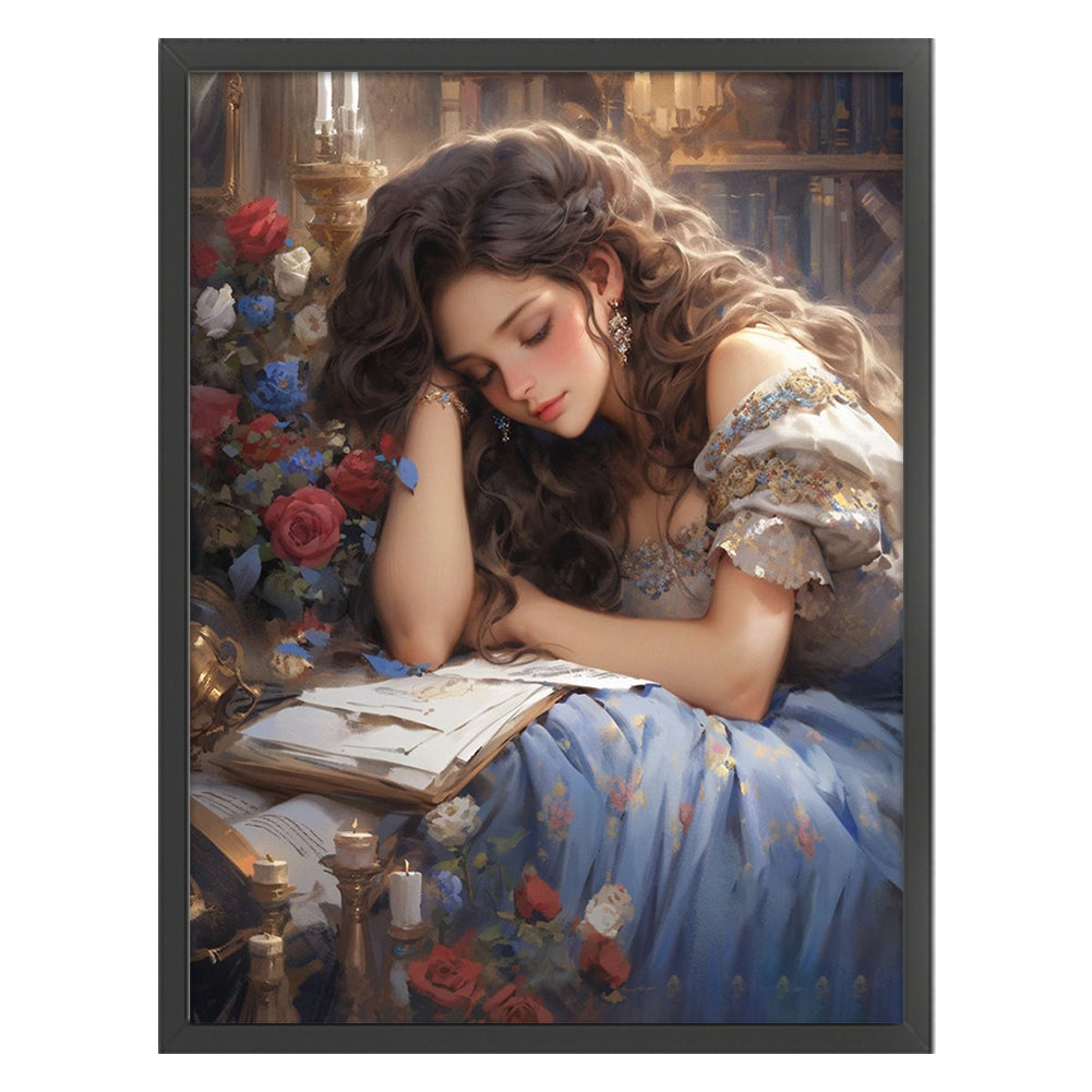 Classical Girl - 11CT Stamped Cross Stitch 50*65CM