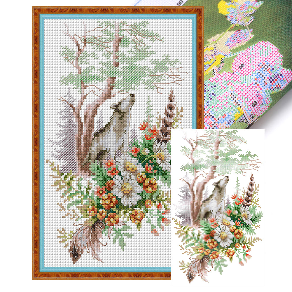 Summer Forest Elf - 14CT Stamped Cross Stitch 21*34CM(Joy Sunday)