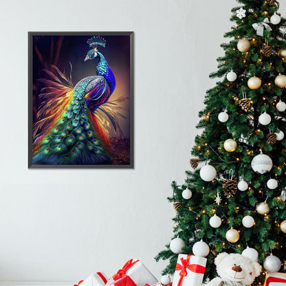 Brilliant Peacock - Full Round Drill Diamond Painting 30*40CM