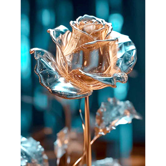 Glazed Crystal Flower - Full Round Drill Diamond Painting 30*40CM