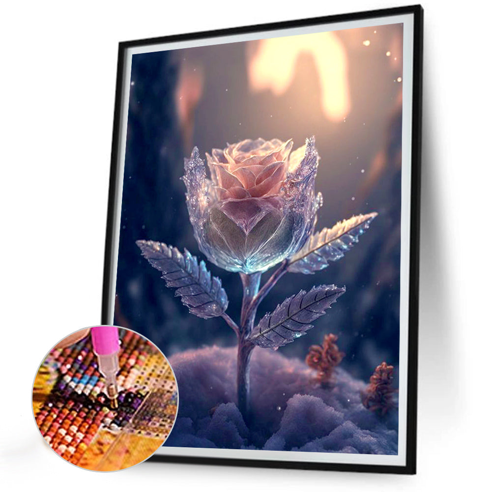 Glazed Crystal Flower - Full Round Drill Diamond Painting 30*40CM