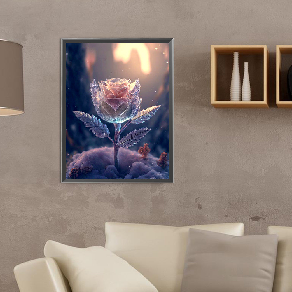 Glazed Crystal Flower - Full Round Drill Diamond Painting 30*40CM