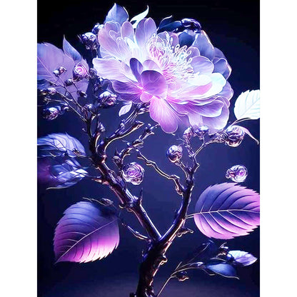 Glazed Crystal Flower - Full Round Drill Diamond Painting 30*40CM