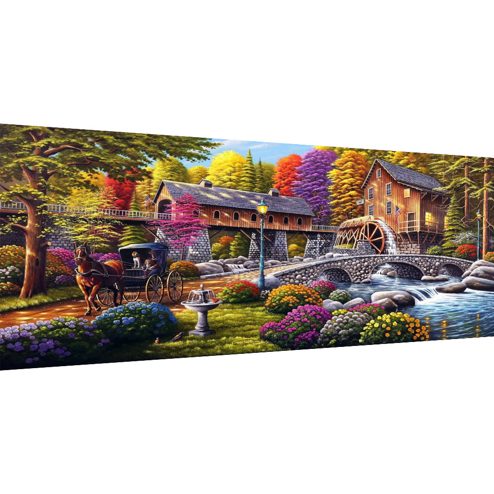 Rural Scenery - Full Round Drill Diamond Painting 105*55CM