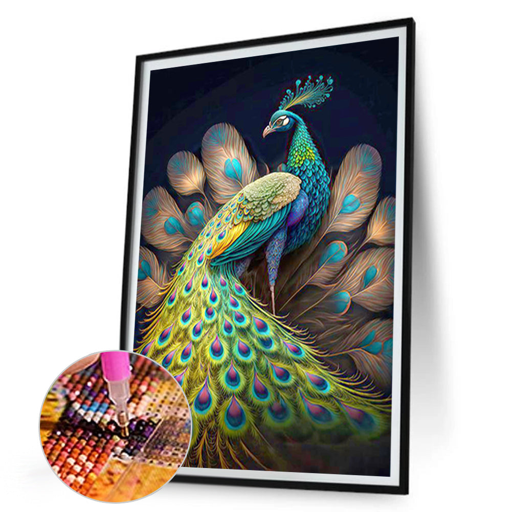 Beautiful Peacock - Full Round Drill Diamond Painting 30*45CM