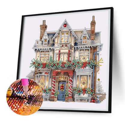 Christmas Snow House - Special Shaped Drill Diamond Painting 30*30CM