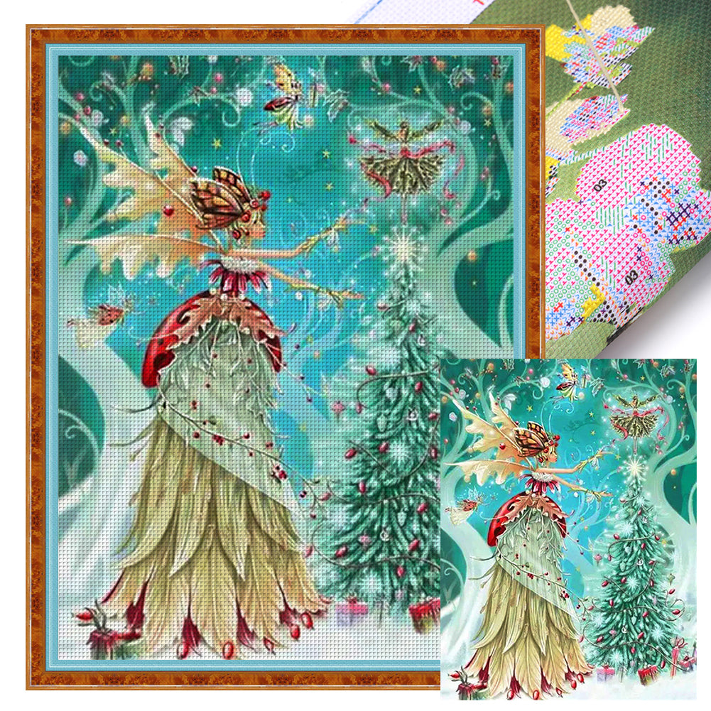 Christmas Fairy - 11CT Stamped Cross Stitch 50*65CM