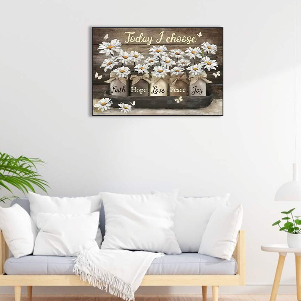 Flower Language Of Calligraphy And Painting - Full Round Drill Diamond Painting 60*40CM