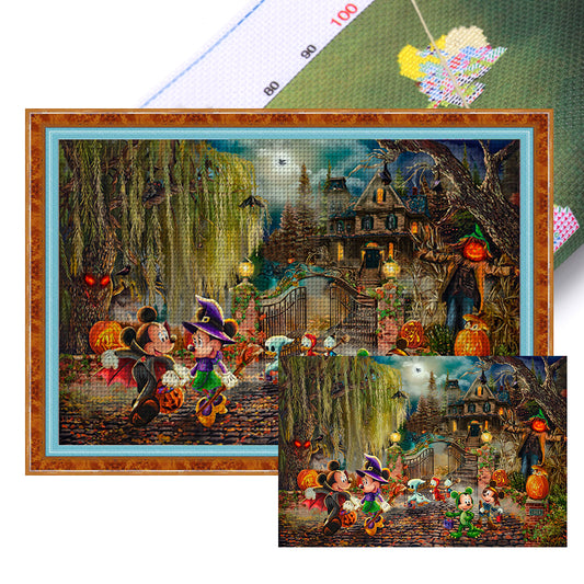 Disney Halloween - 11CT Stamped Cross Stitch 90*60CM