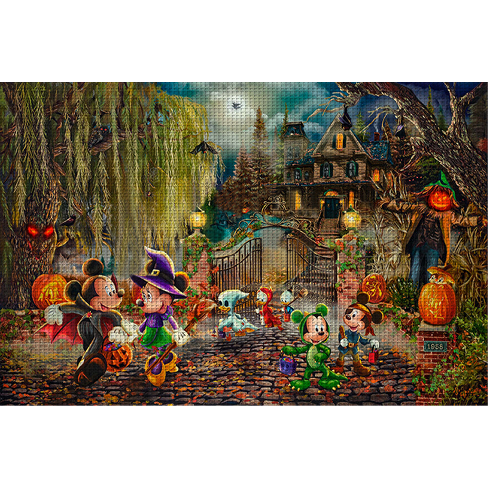 Disney Halloween - 11CT Stamped Cross Stitch 90*60CM