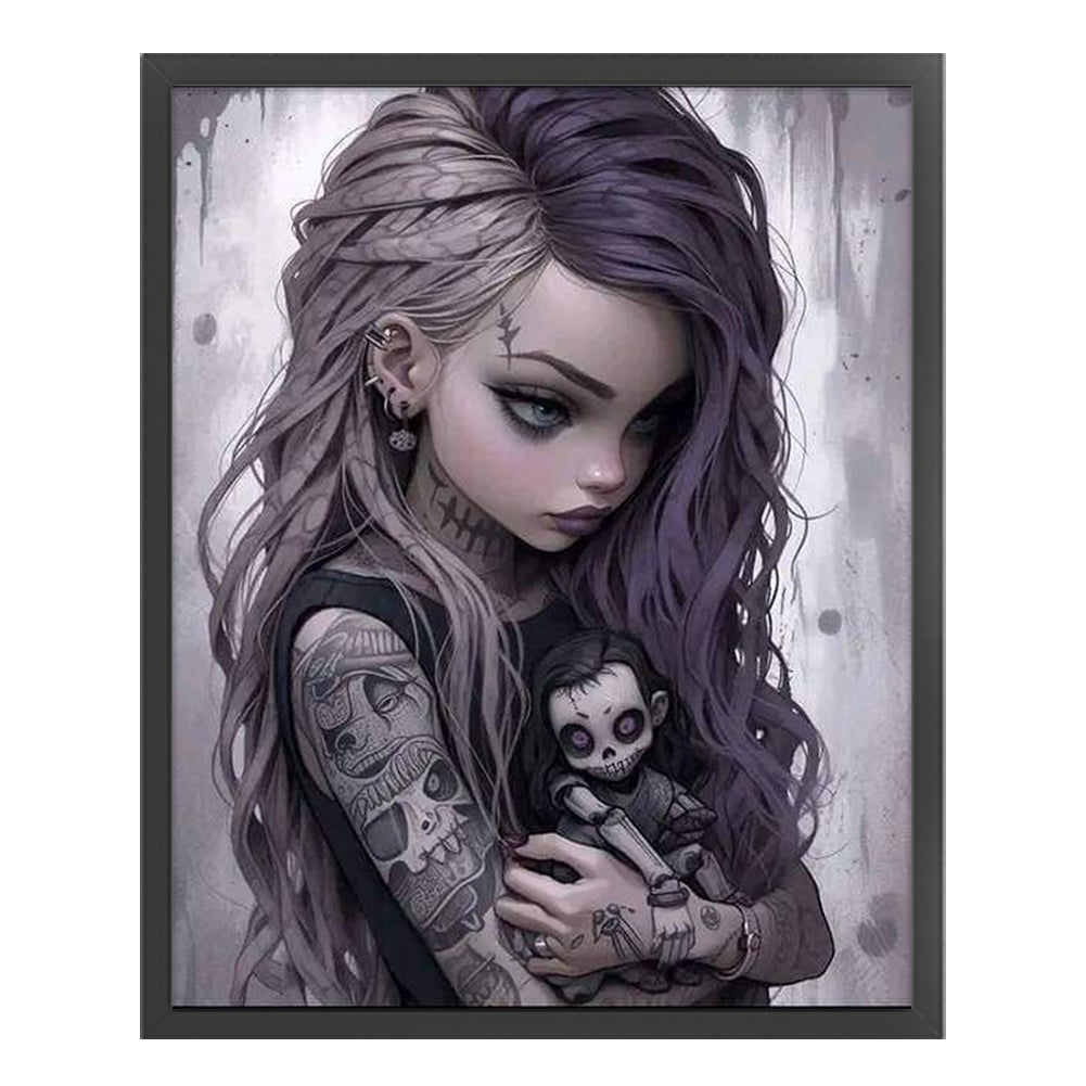 Dark Girl - 11CT Stamped Cross Stitch 50*62CM