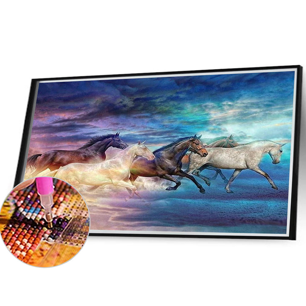 Horse Picture - Full Square Drill Diamond Painting 40*30CM