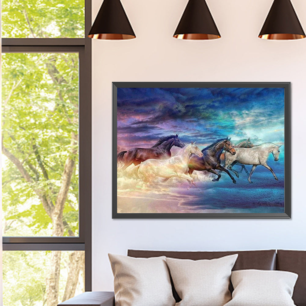 Horse Picture - Full Square Drill Diamond Painting 40*30CM