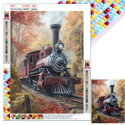Forest Train - Full Square Drill Diamond Painting 30*40CM
