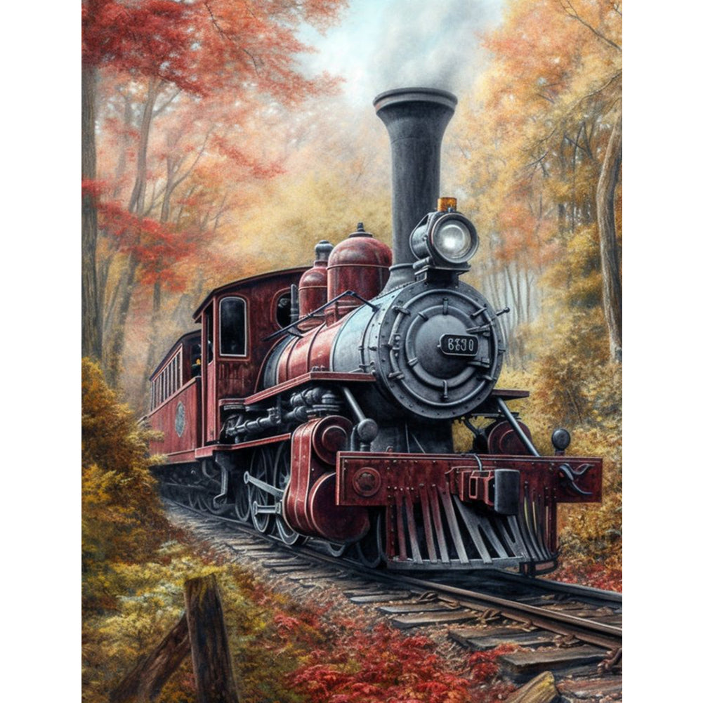 Forest Train - Full Square Drill Diamond Painting 30*40CM