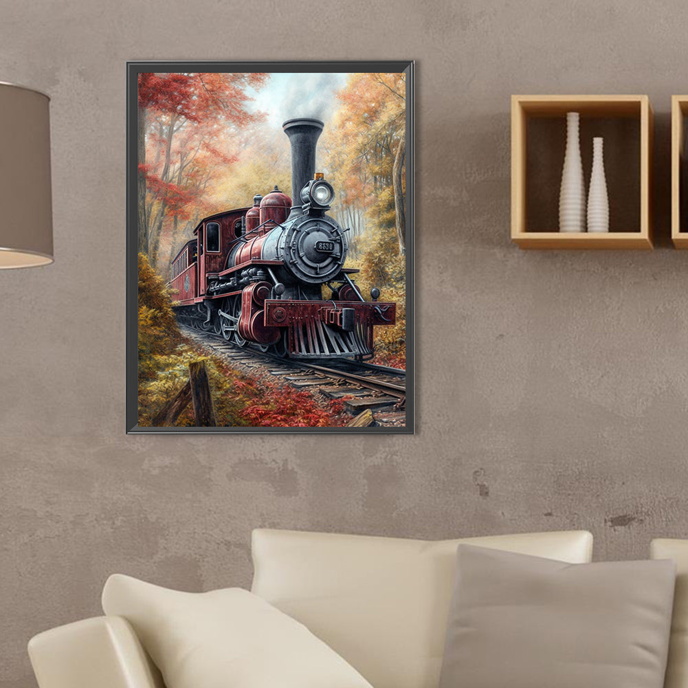 Forest Train - Full Square Drill Diamond Painting 30*40CM