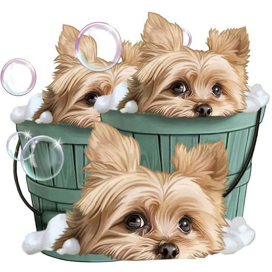 Cute Puppy - Full Round Drill Diamond Painting 30*30CM