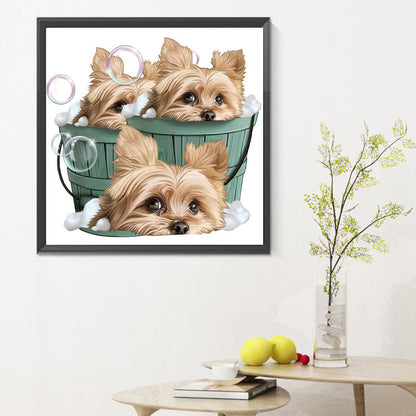 Cute Puppy - Full Round Drill Diamond Painting 30*30CM