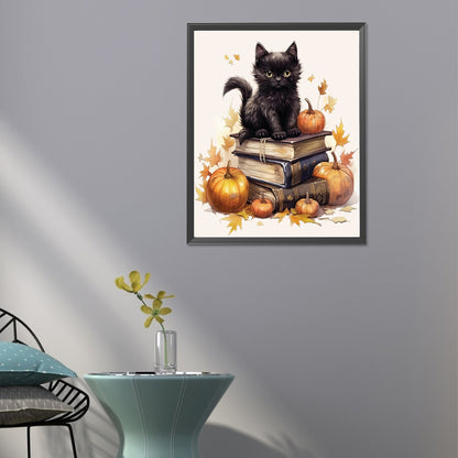 Halloween Cat - Full Round Drill Diamond Painting 40*50CM