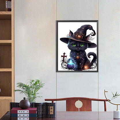 Halloween Cat - Full Round Drill Diamond Painting 40*50CM