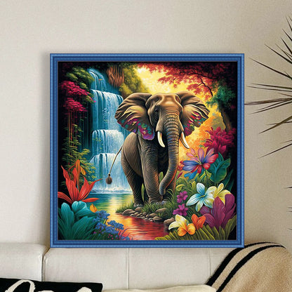 Elephant - 11CT Stamped Cross Stitch 50*50CM